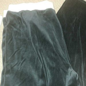 New Sag Harbor Plus Black Velour Pants White Band 2X